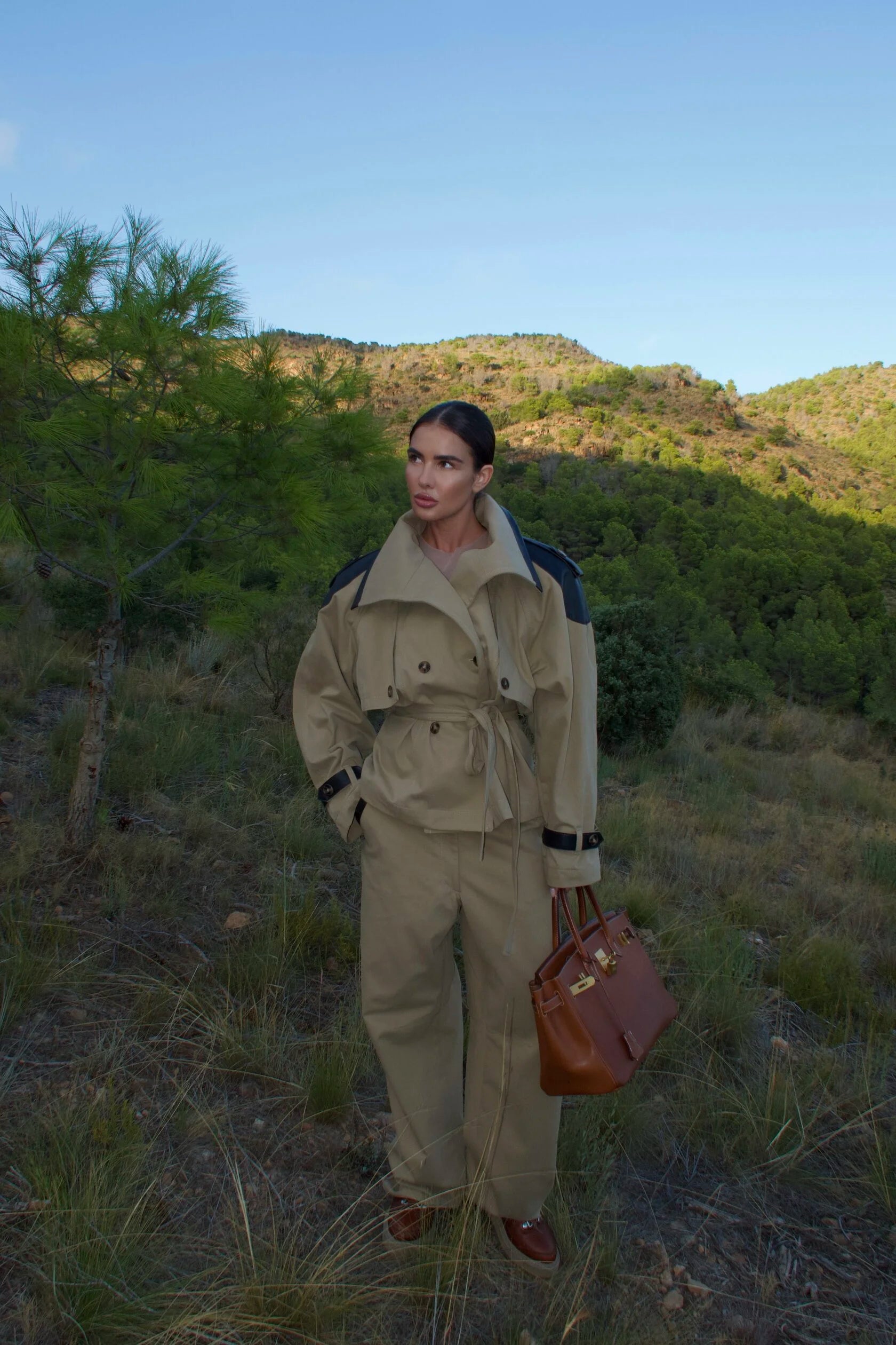Trench & trousers