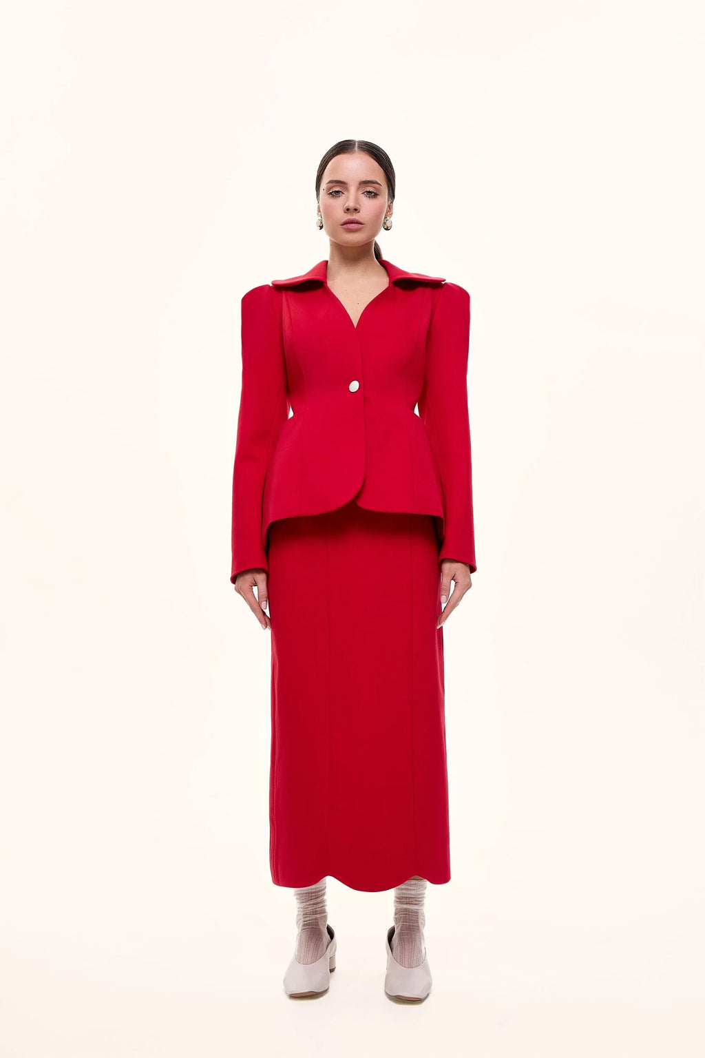 Jacket with collar and cuffs
