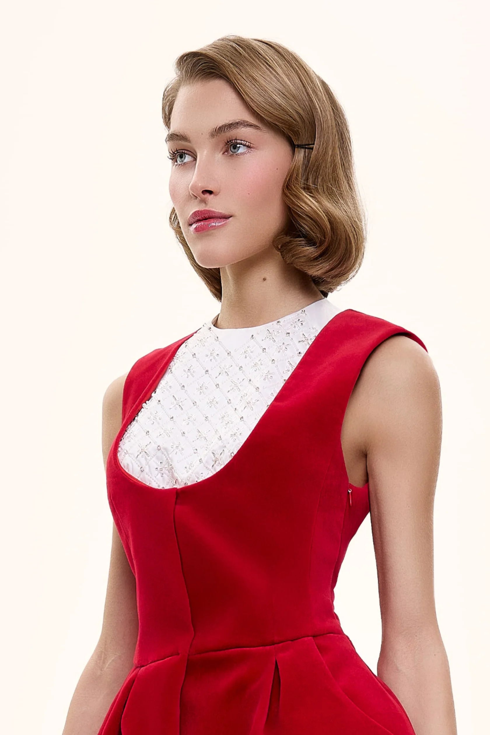 Embroidered shirt front