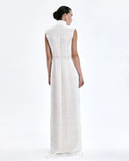 Blouse with a stand-up collar