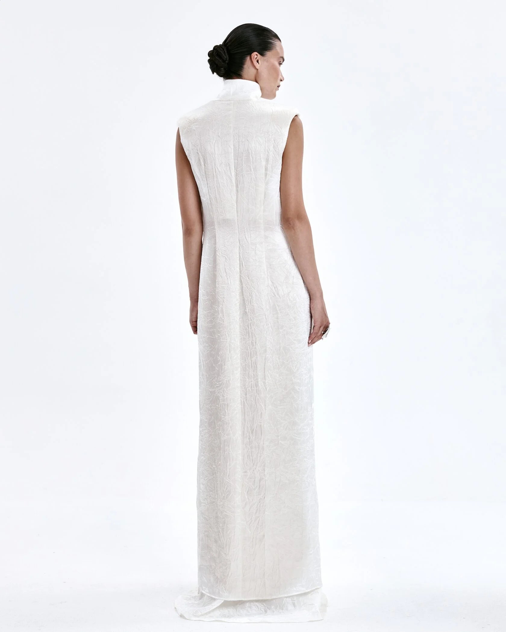 Blouse with a stand-up collar