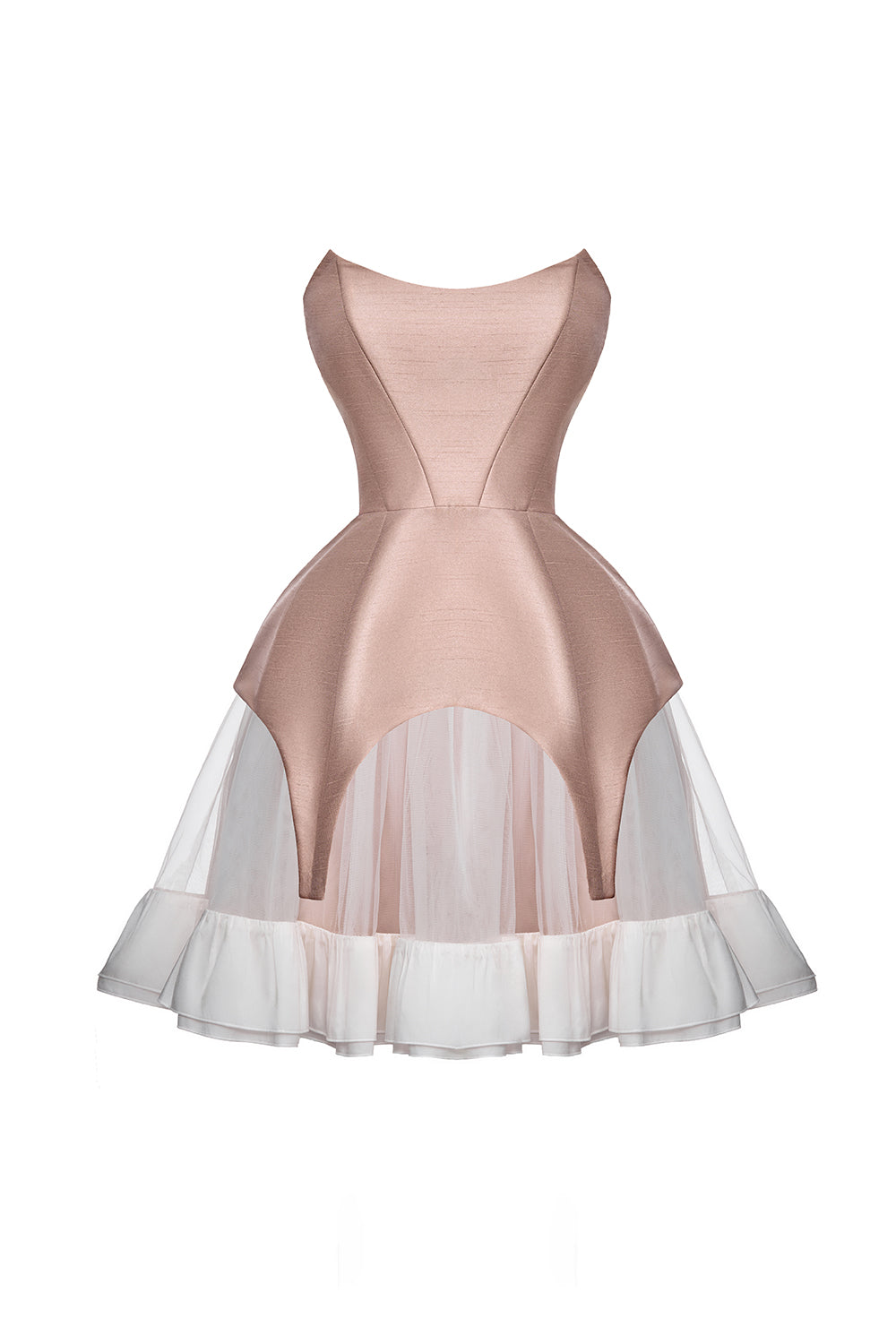 Corset dress with a full skirt