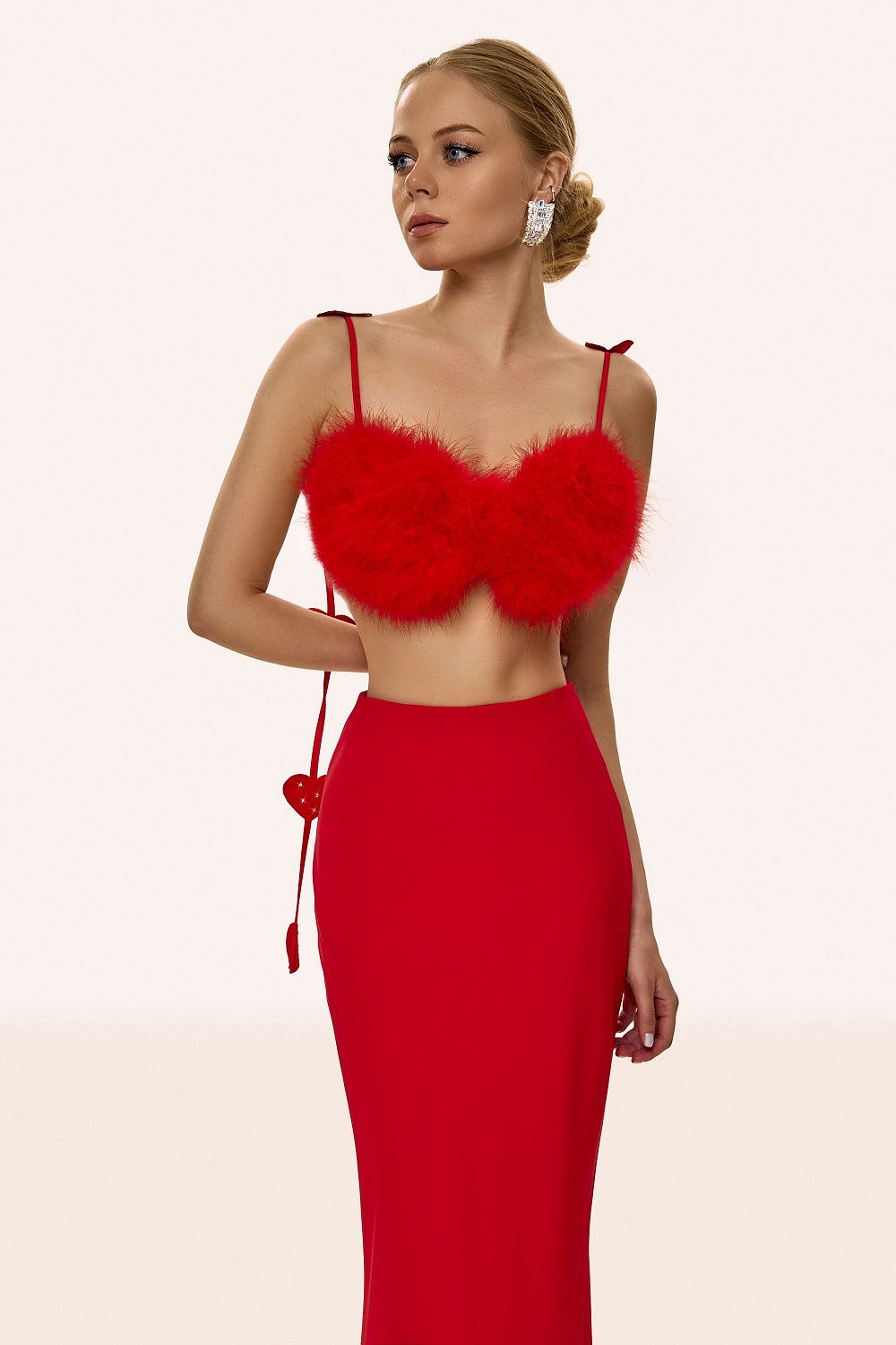 Bust with hearts on ties