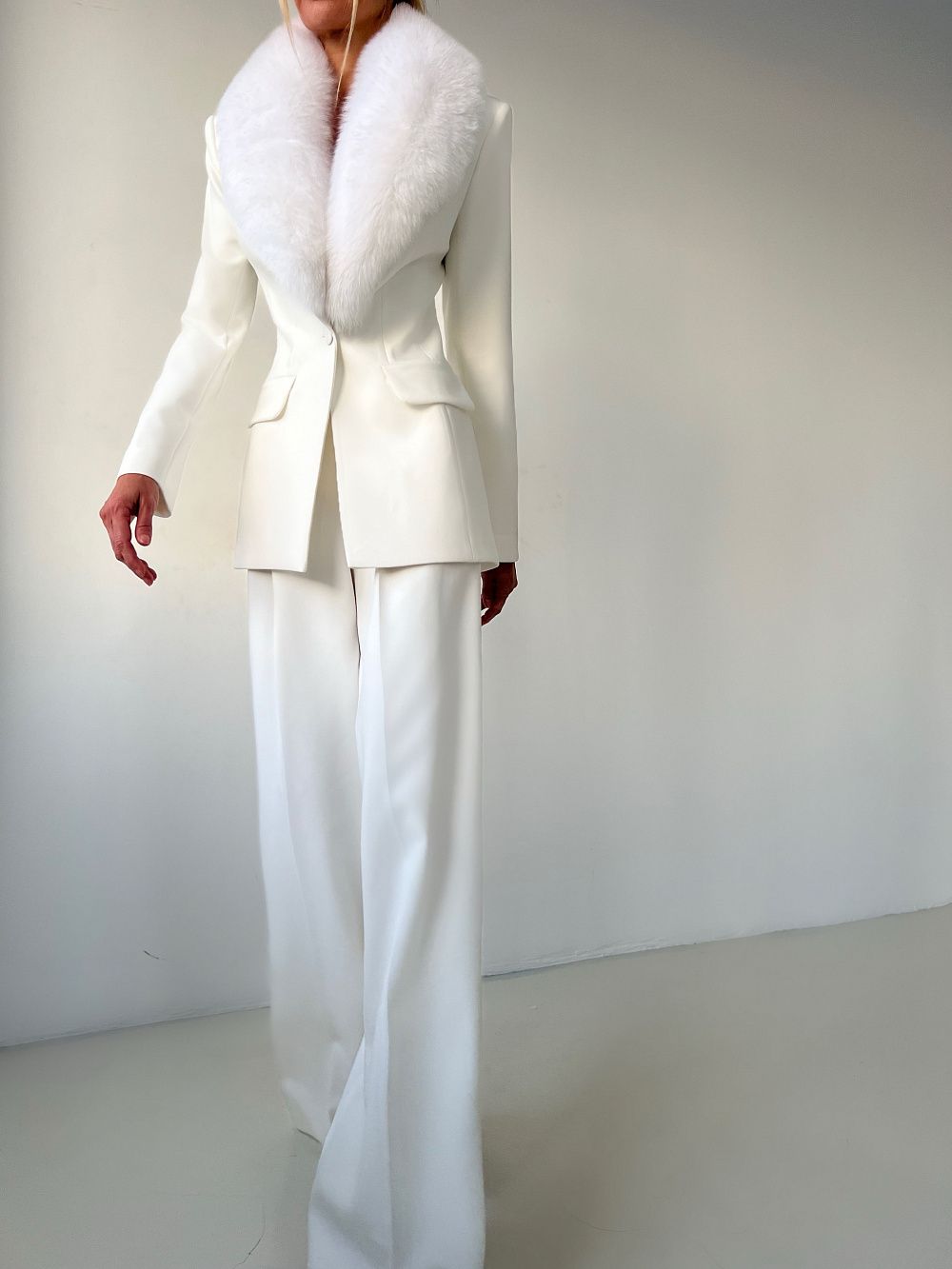 Arctic fox fur collar Jacket