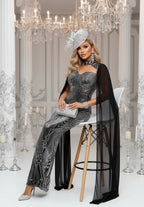 Elegant Black Floor-Length Evening Dress