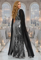 Elegant Black Floor-Length Evening Dress