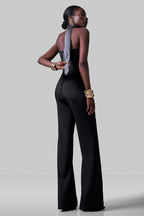 Palazzo trousers with a high fit