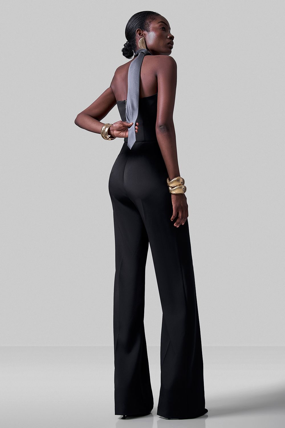 Palazzo trousers with a high fit