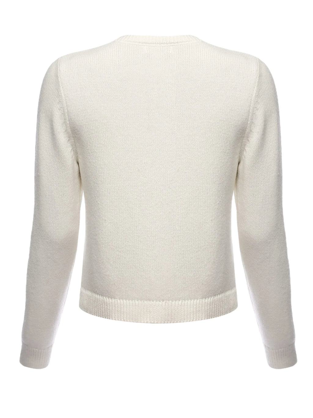 Merino Button Cardigan Ivory