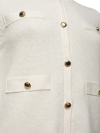 Merino Button Cardigan Ivory