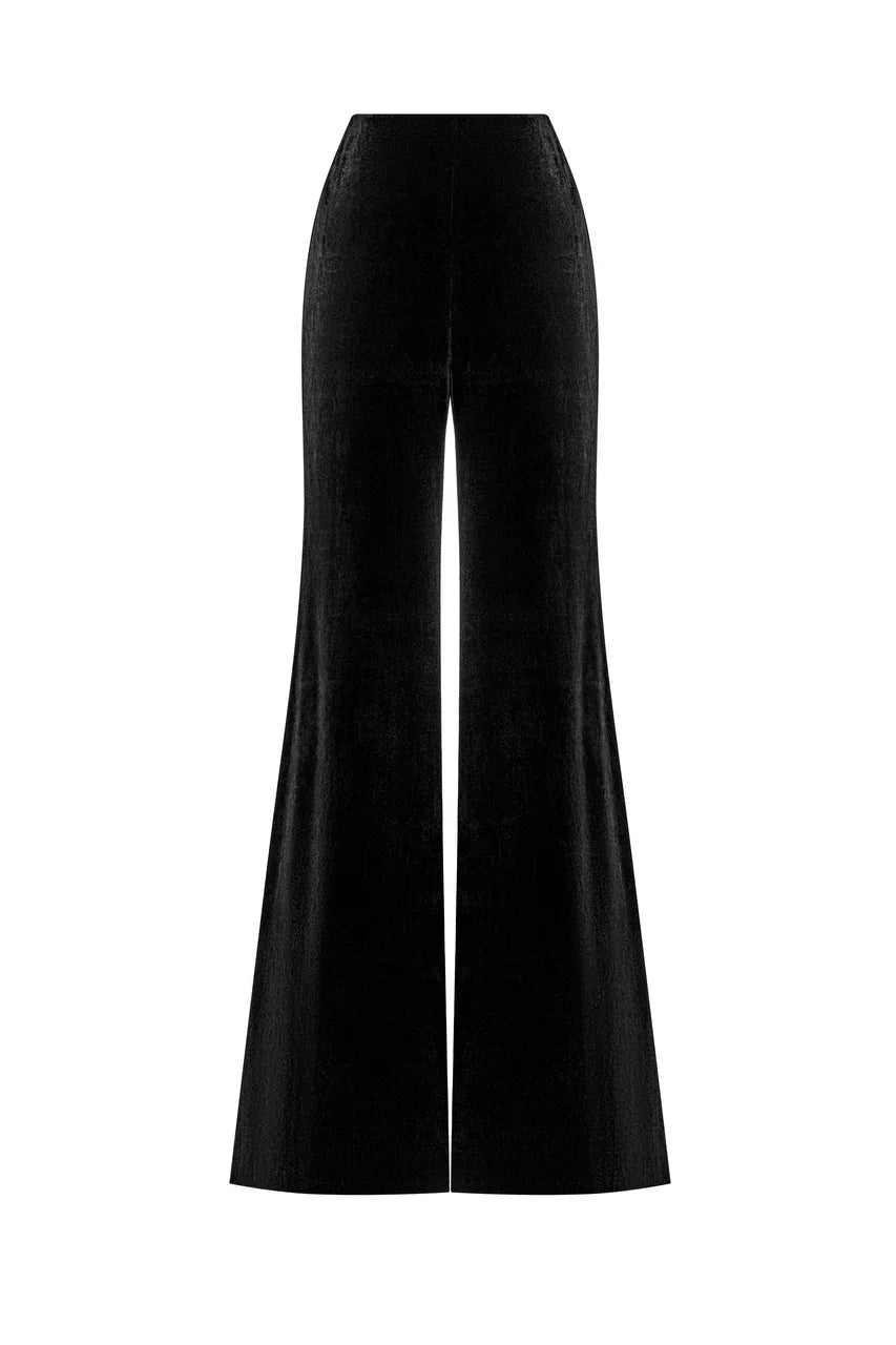 Velvet flared trousers
