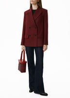 Vera Burgundy Coat