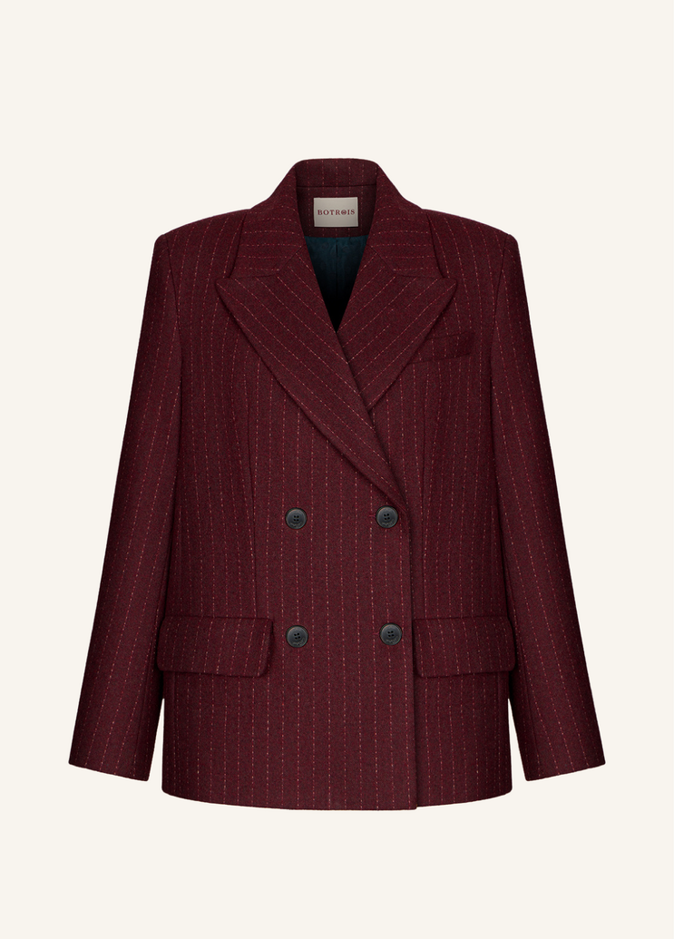 Vera Burgundy Coat