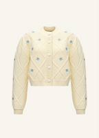 English Garden White Cardigan