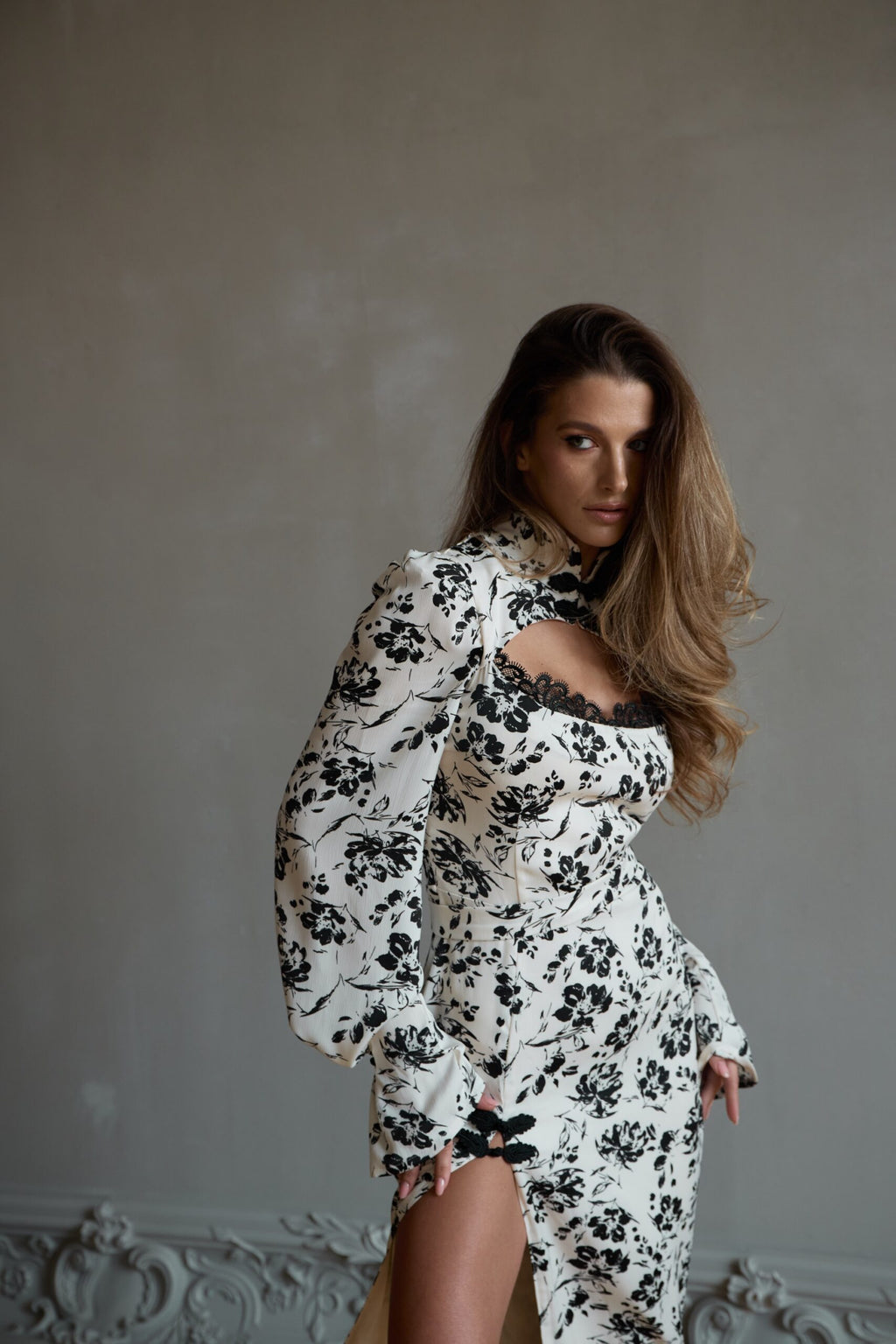 Asian-style maxi dress