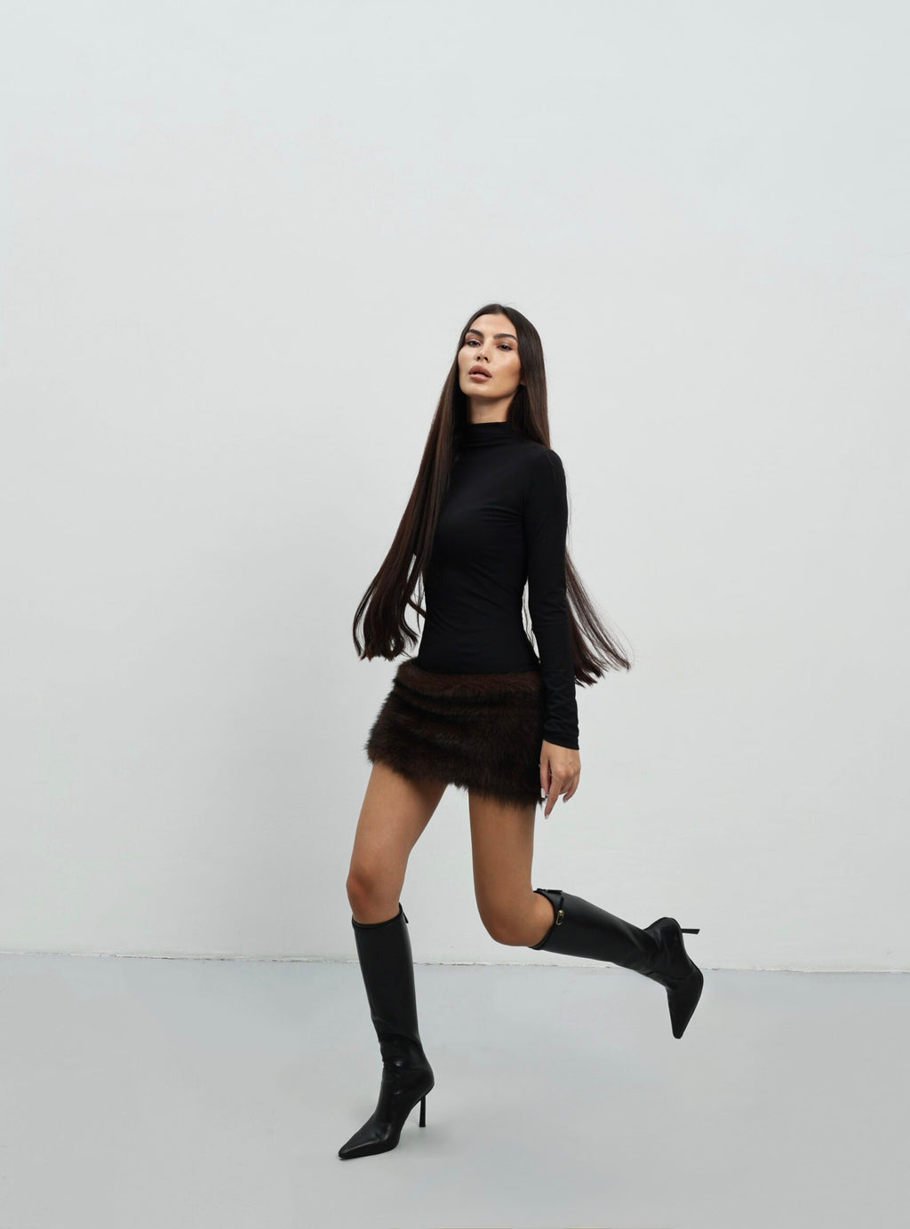 Dress with fur