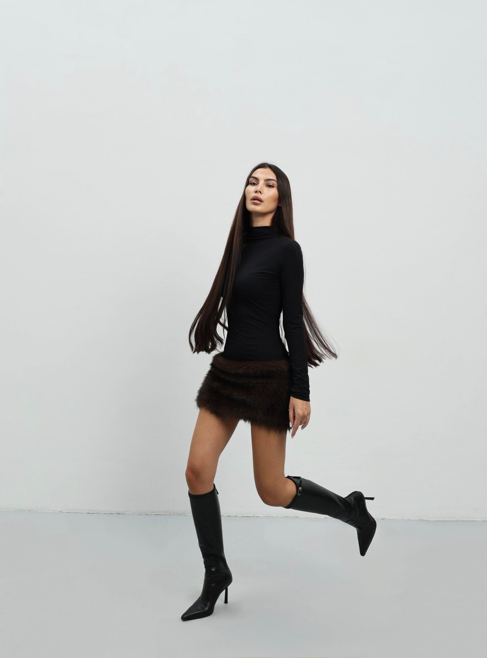 Dress with fur