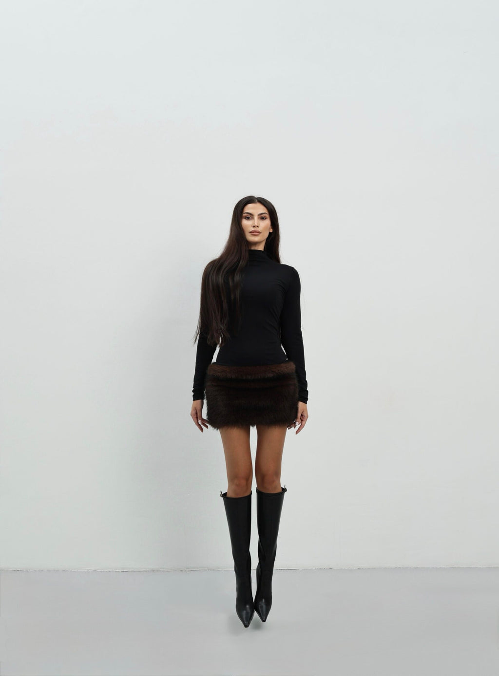 Dress with fur