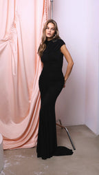 Draped maxi dress