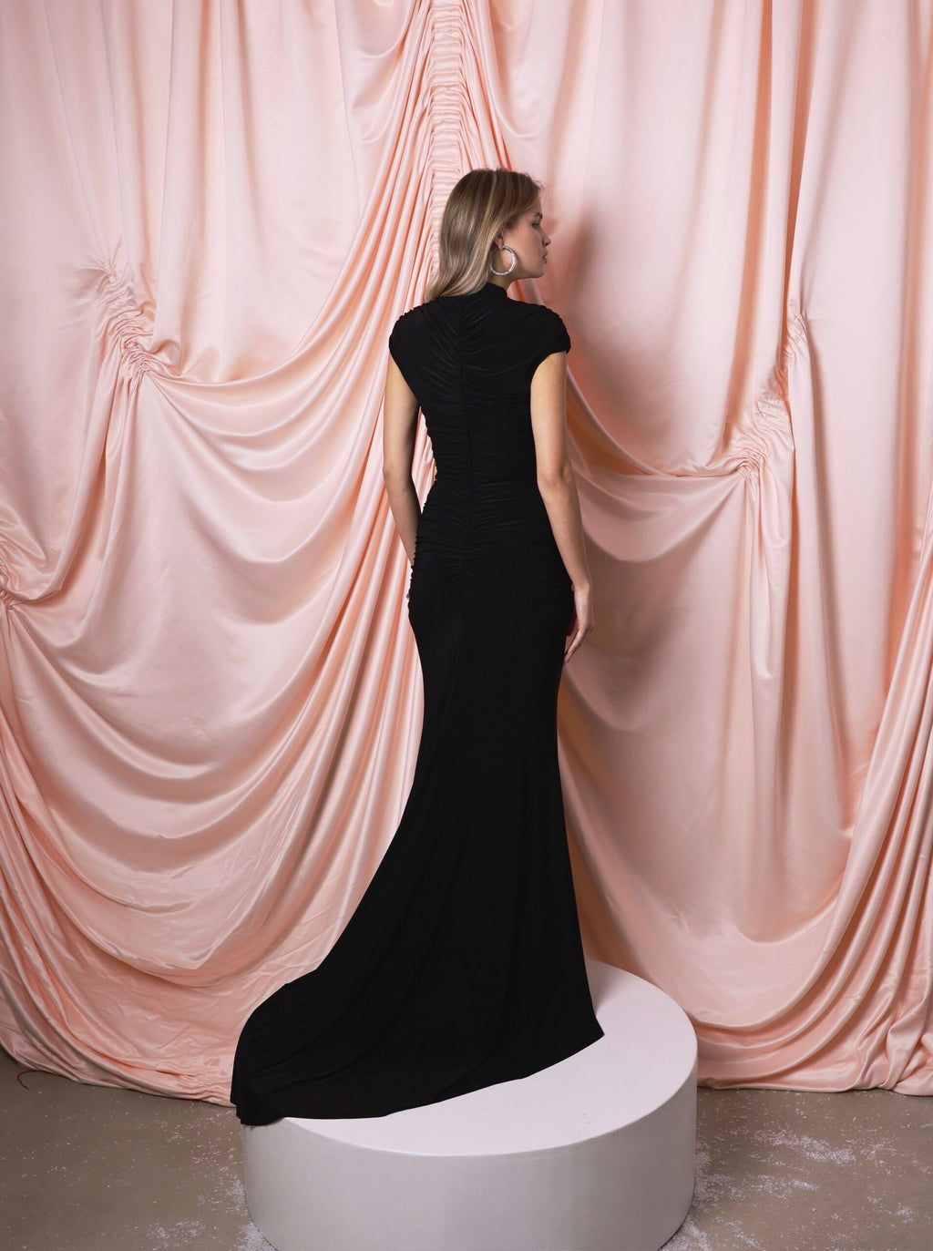Draped maxi dress