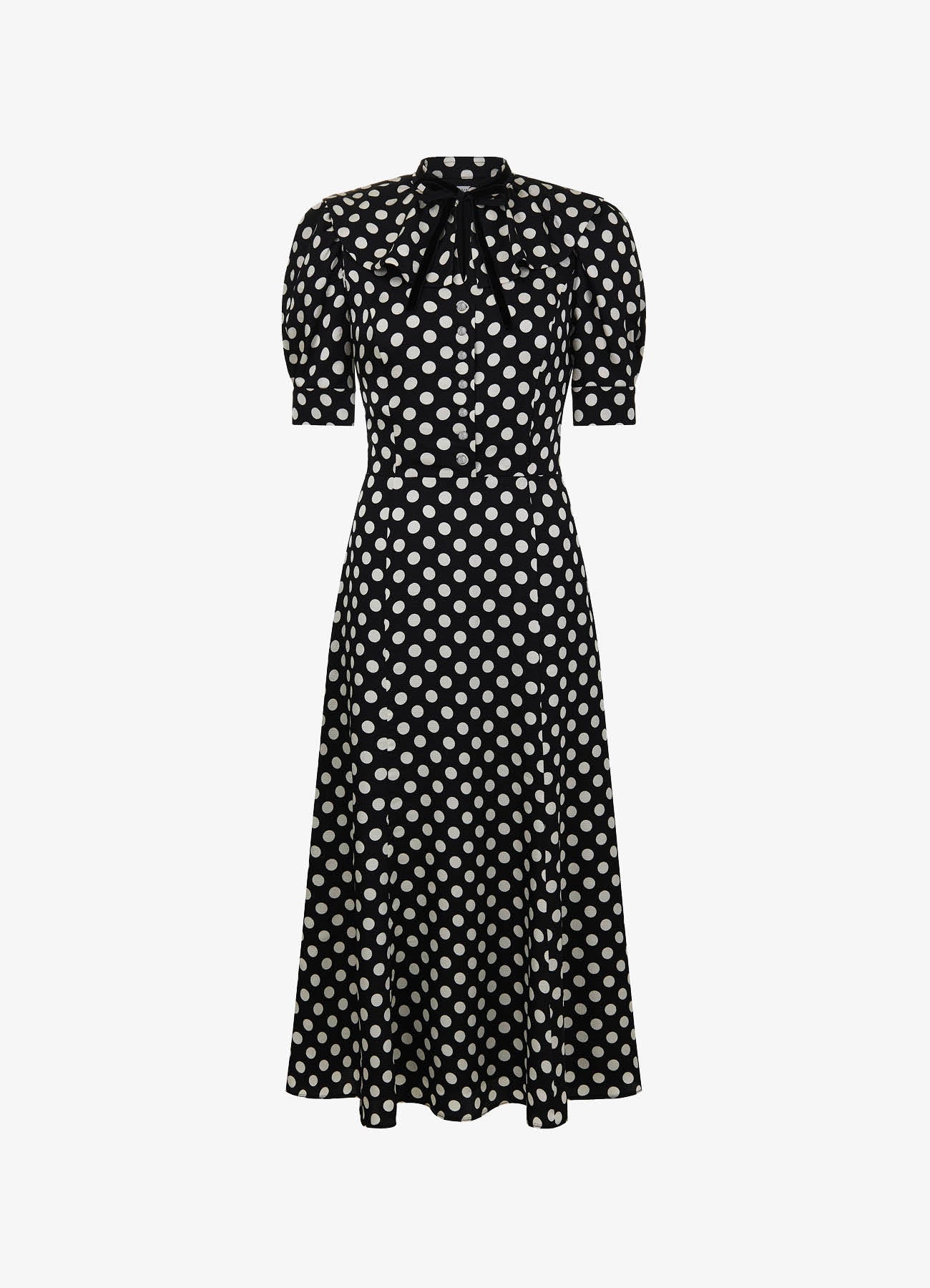 Bow Dress (Black Polka Dot)