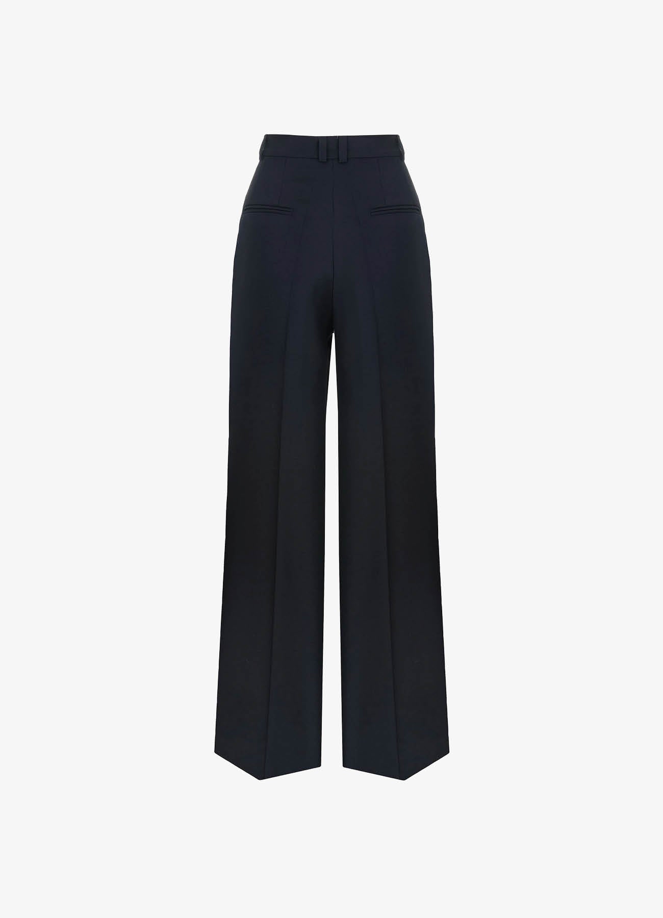 Straight-Leg Wool Trousers