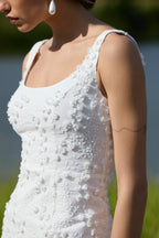Cotton Sundress with Floral Appliqué