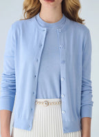 Silk-Cotton Cardigan (Blue)