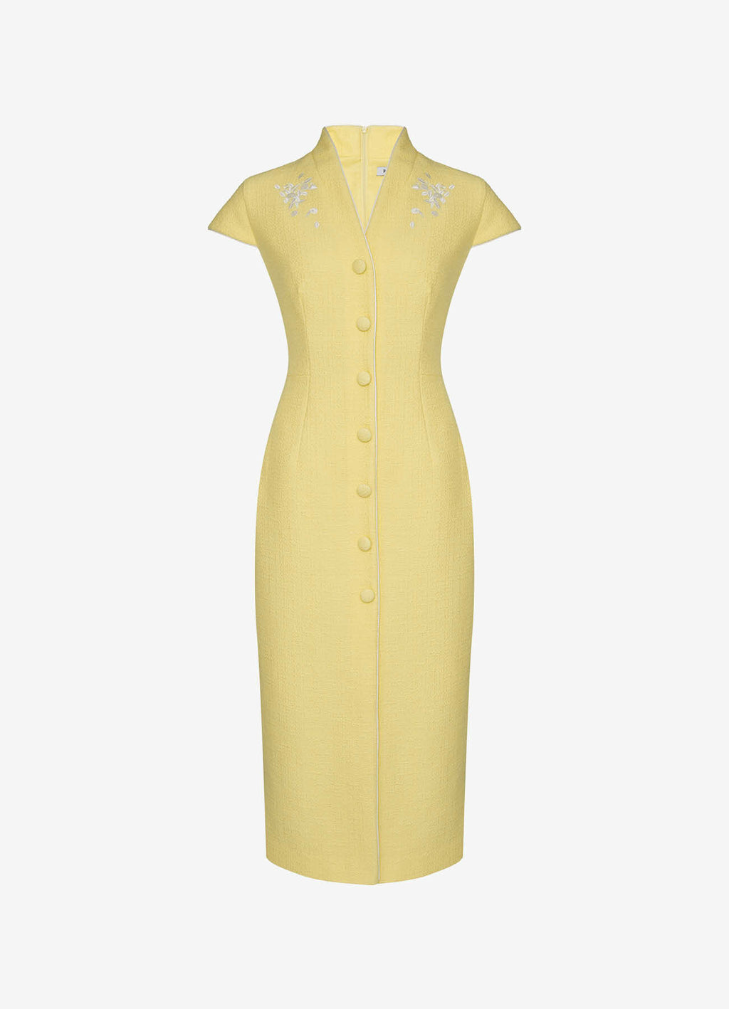 Amalfi Embroidered Bouclé Dress