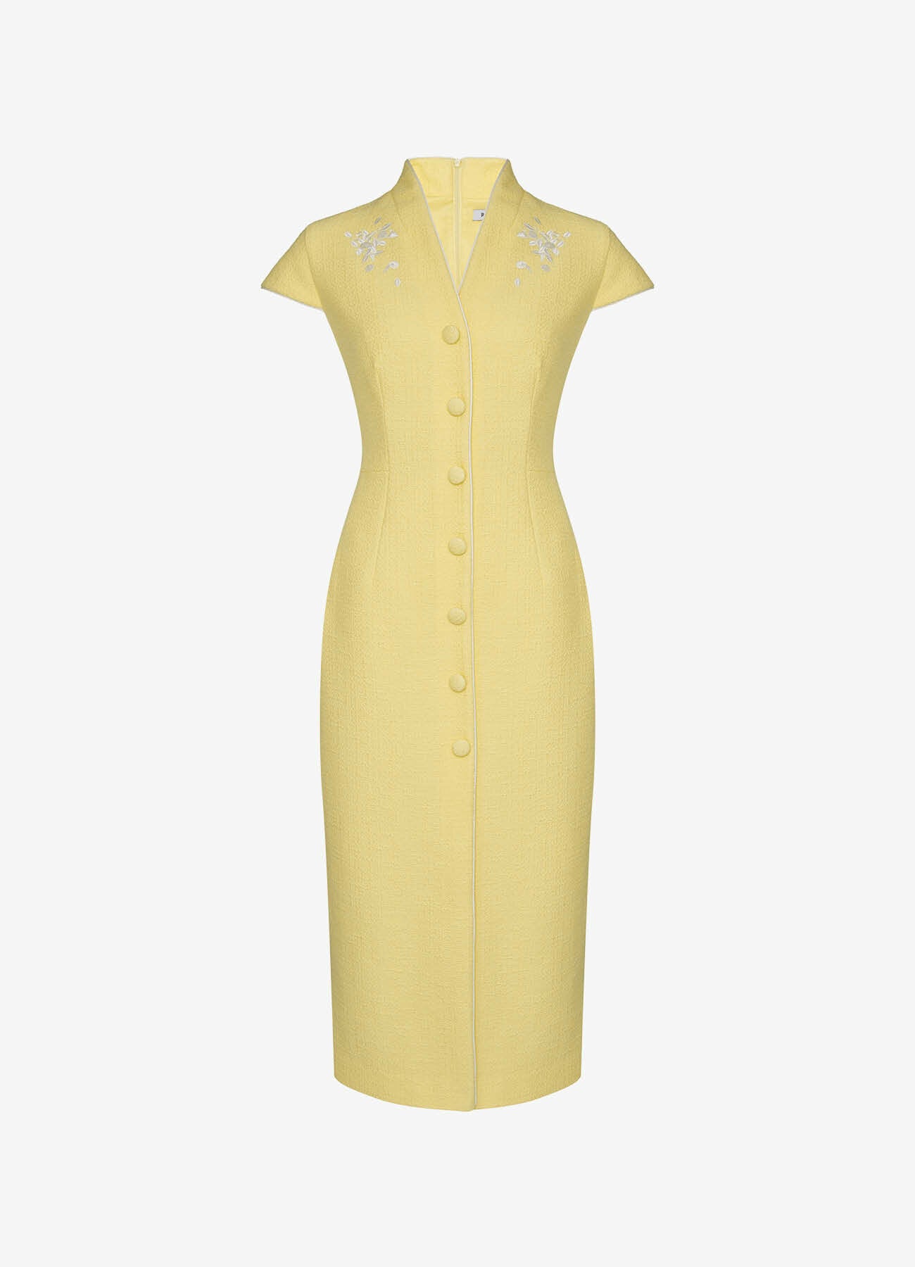 Amalfi Embroidered Bouclé Dress