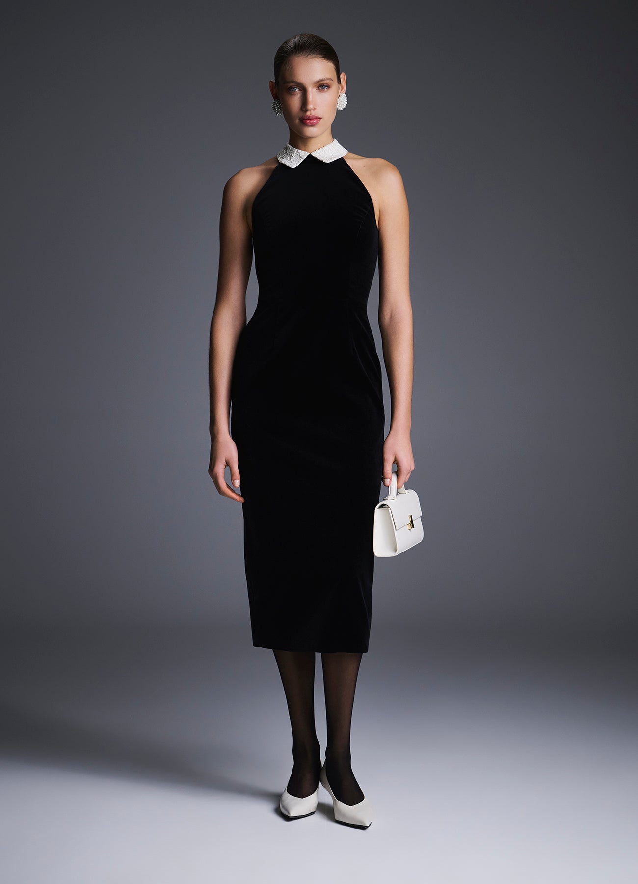 Golubka Velvet Sheath Dress