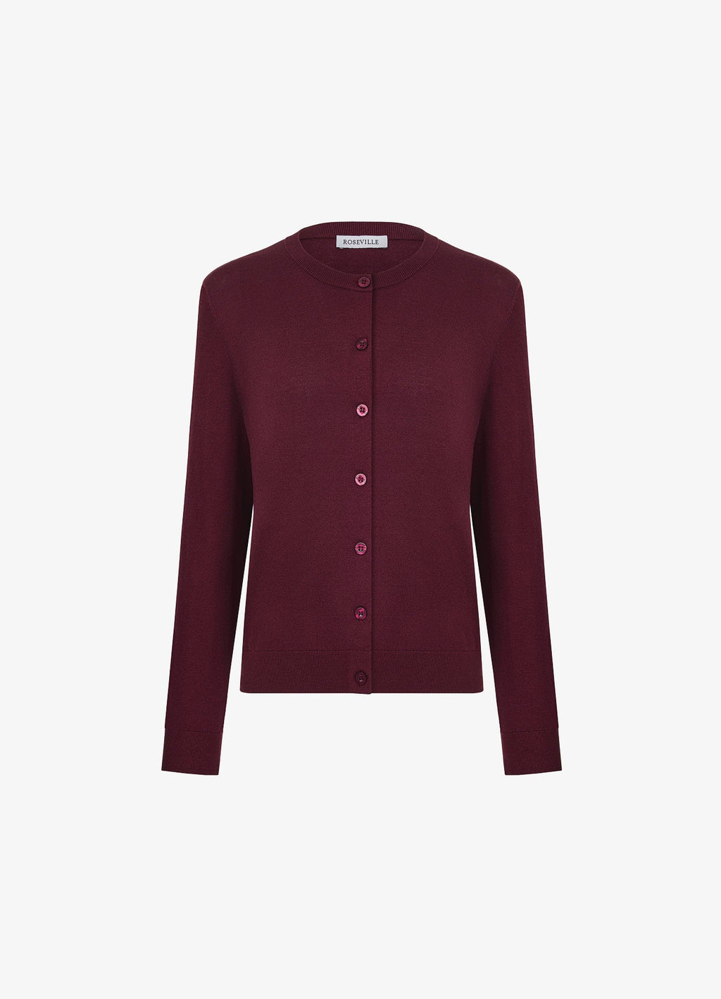 Silk-Cotton Cardigan (Burgundy)