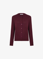 Silk-Cotton Cardigan (Burgundy)