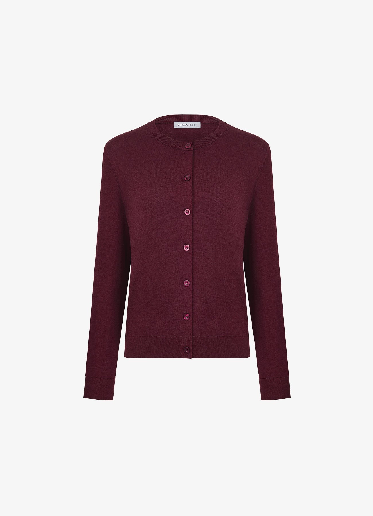 Silk-Cotton Cardigan (Burgundy)
