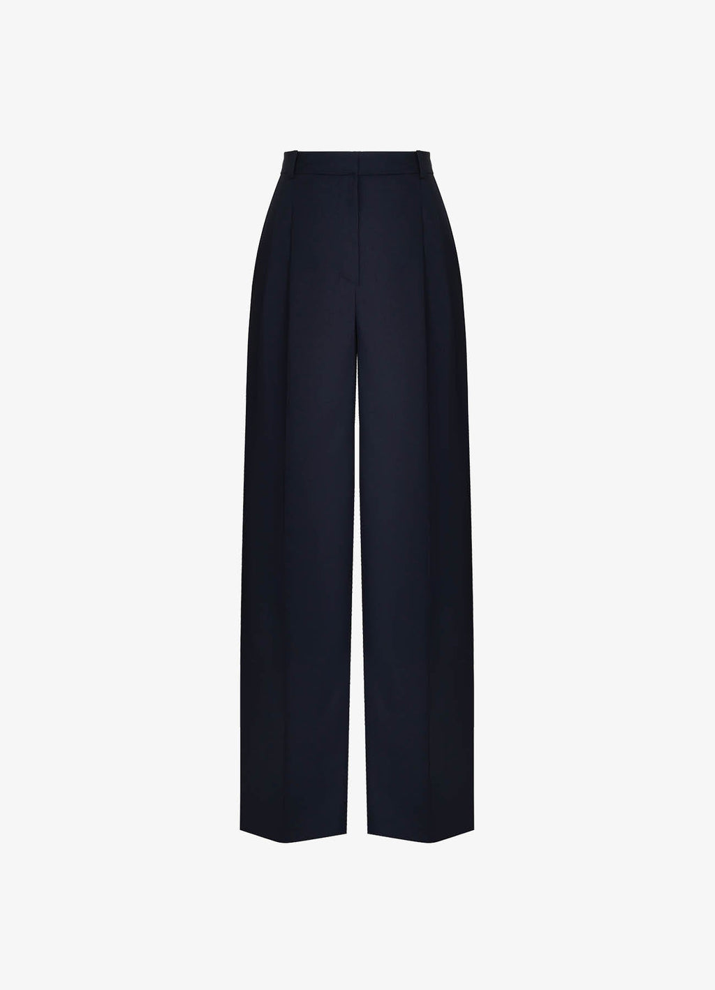 Wool-Blend Trousers (Blue)