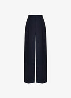 Wool-Blend Trousers (Blue)