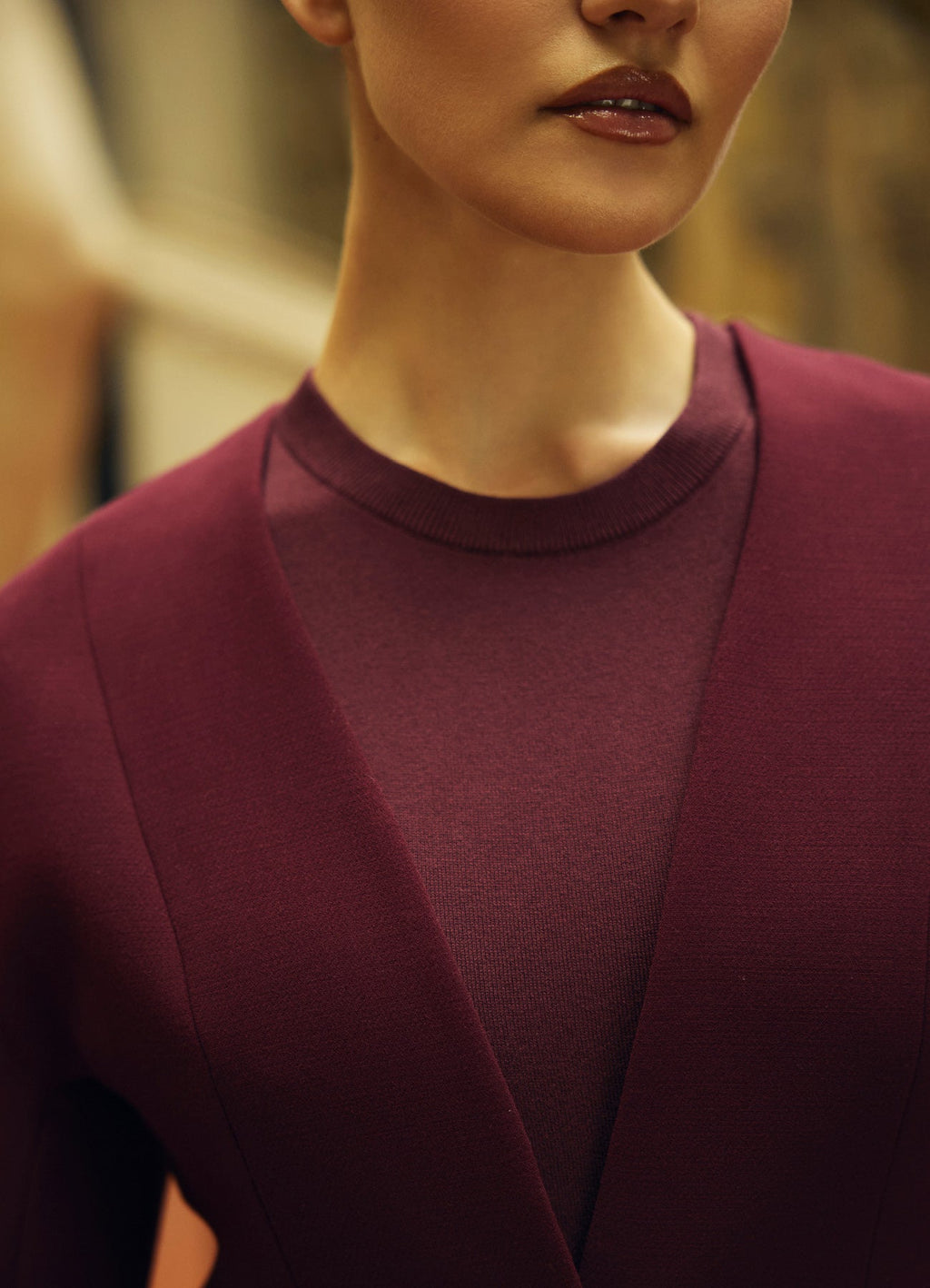 Silk-Cotton Jumper (Burgundy)
