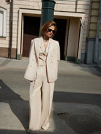 Wool-Linen Jacket (Beige)