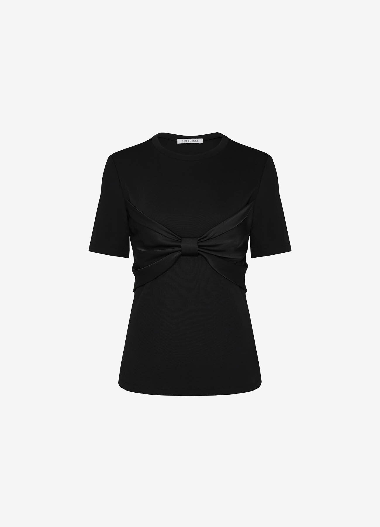 Preppy Bow T-Shirt (Black)