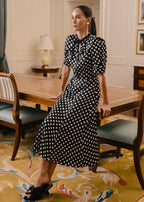 Bow Dress (Black Polka Dot)