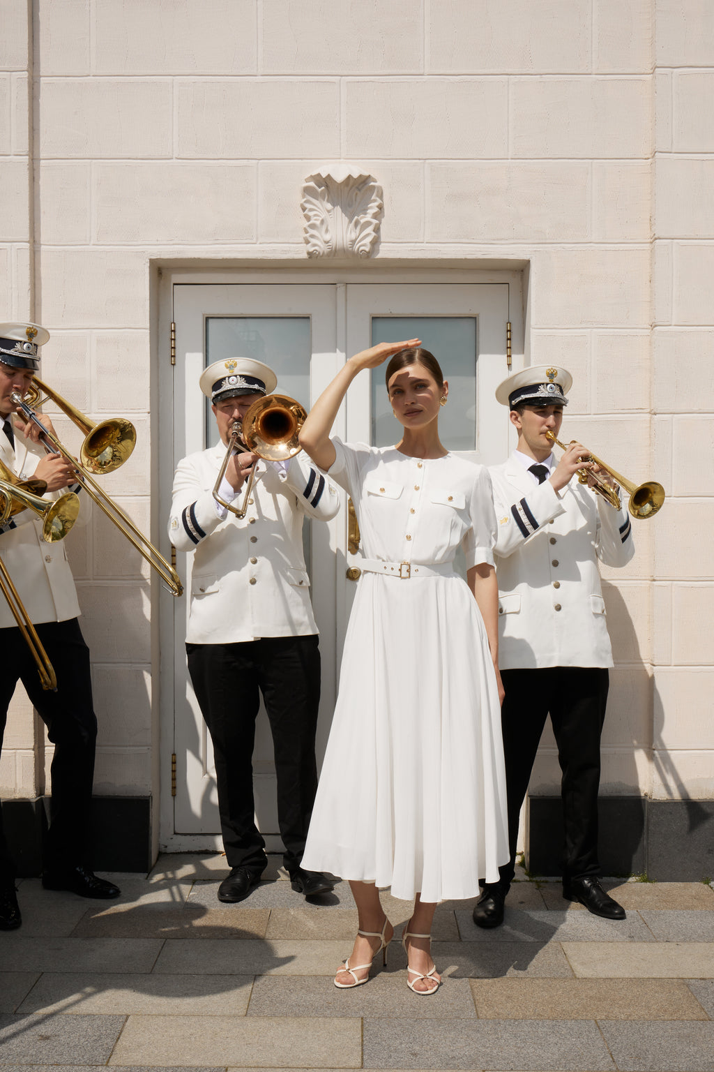 Promenade Viscose Dress (Cream)