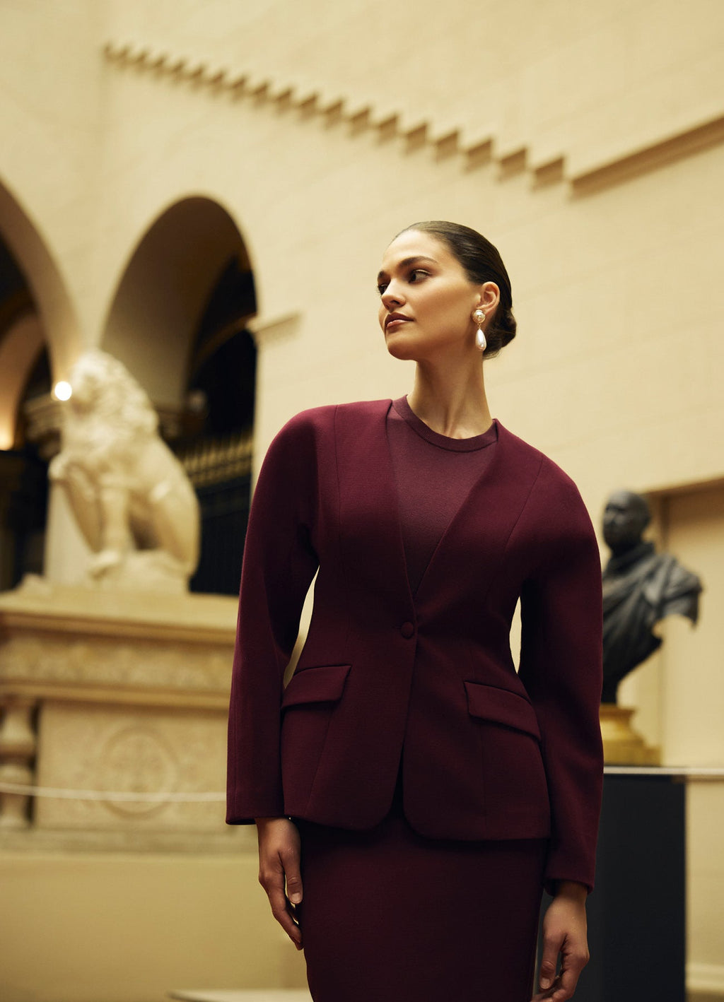 Silk-Cotton Jumper (Burgundy)