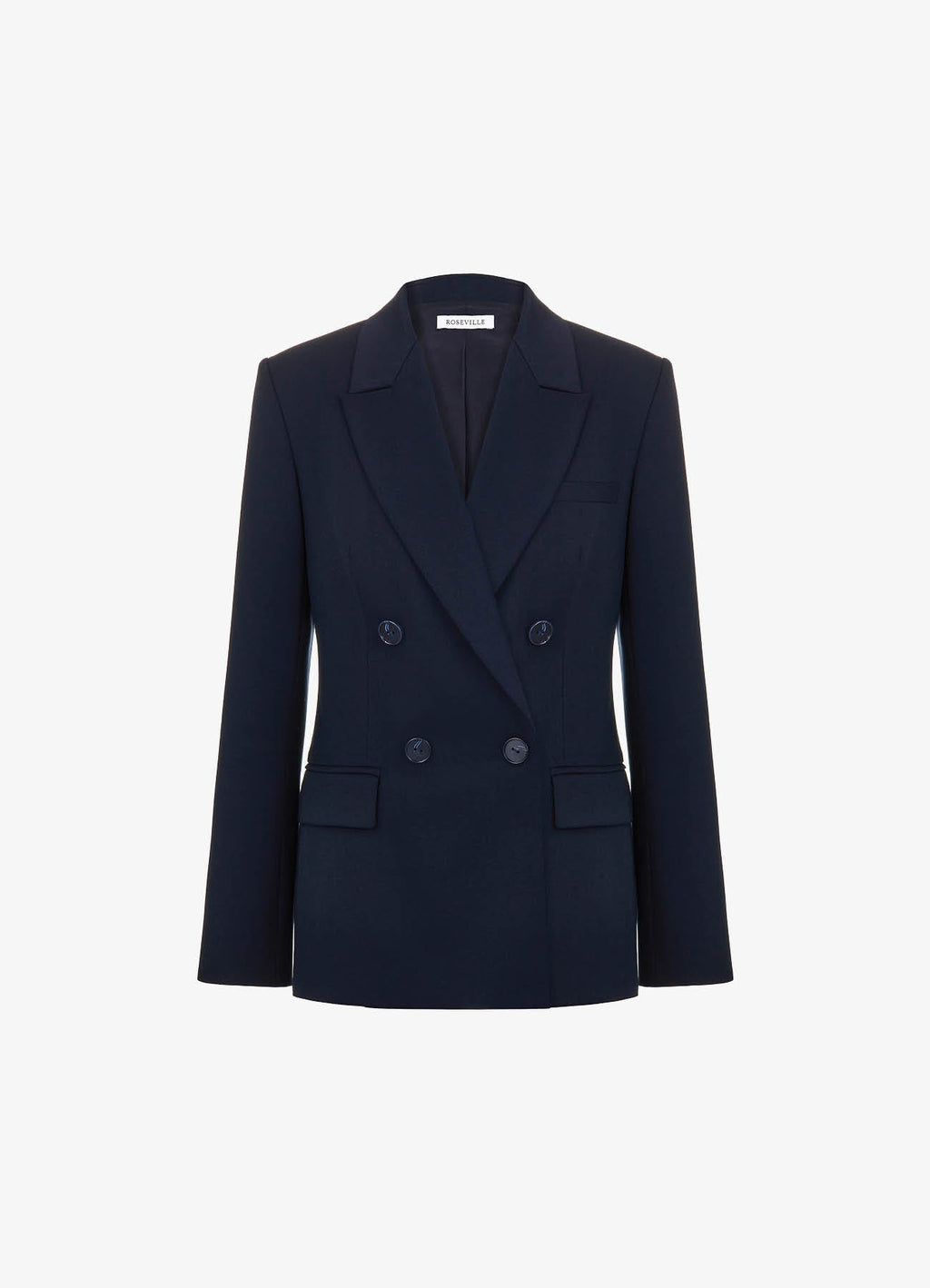 Buton Satin Jacket (Blue)