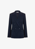 Buton Satin Jacket (Blue)
