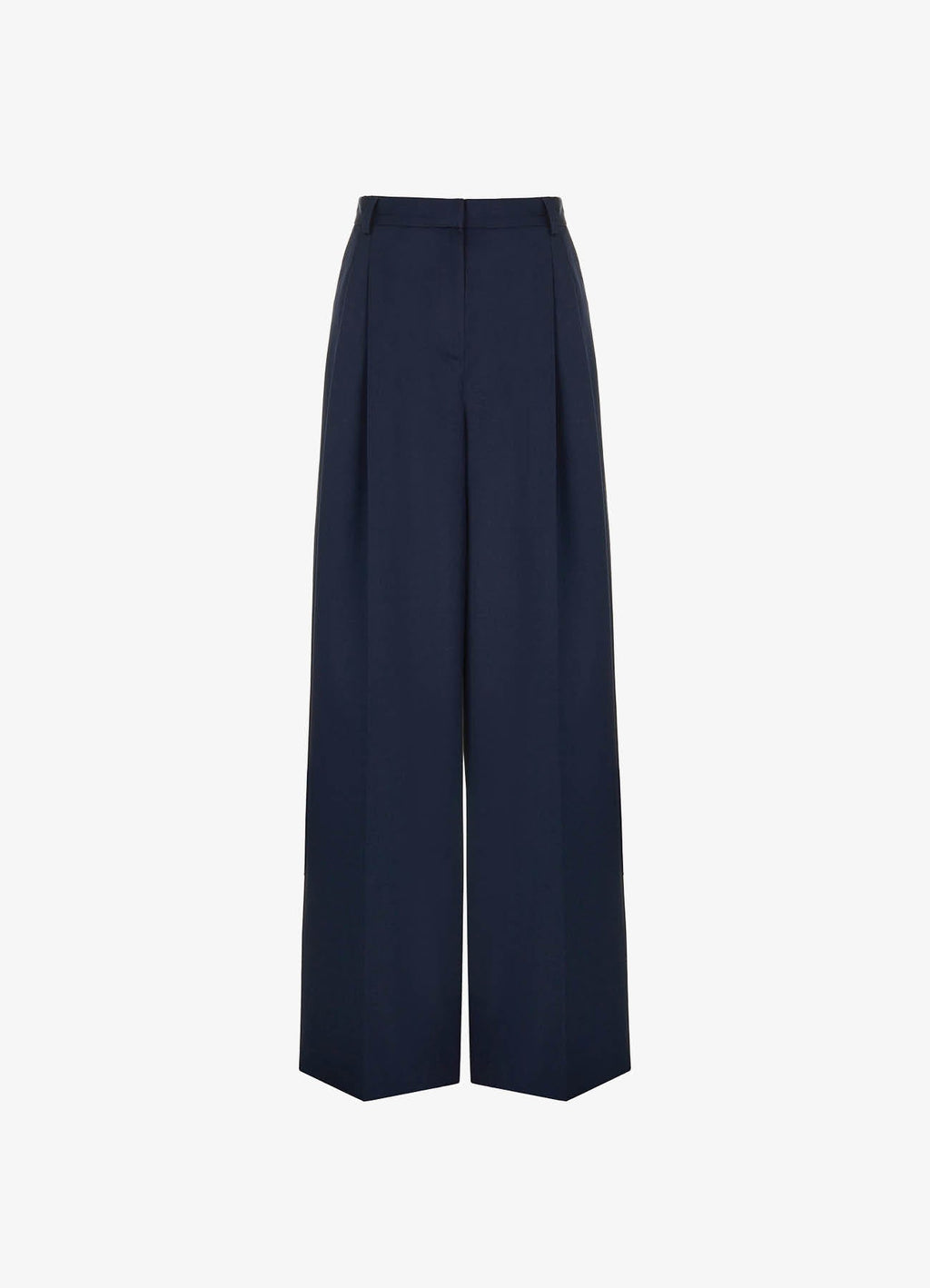 Viscose-Blend Trousers (Navy)