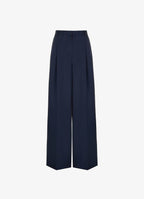 Viscose-Blend Trousers (Navy)