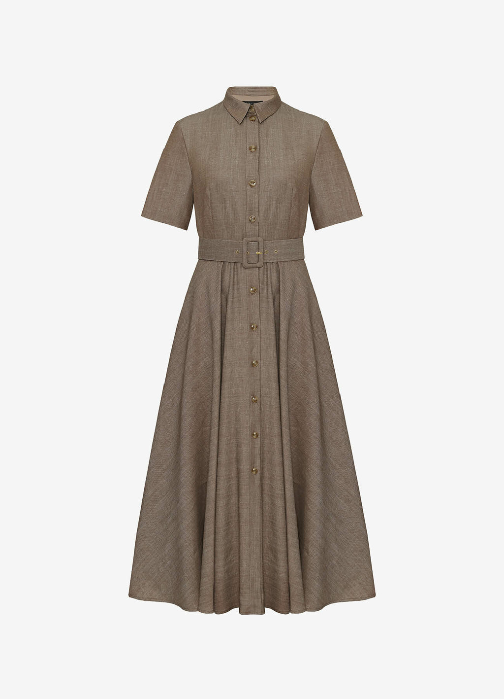 Wool-Linen Shirt Dress