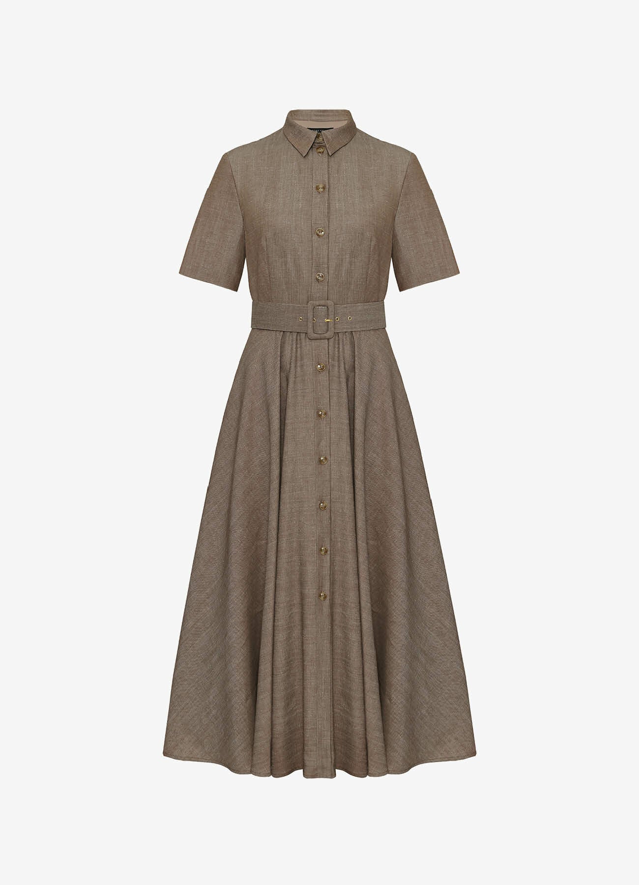 Wool-Linen Shirt Dress