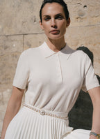 Silk Polo (Beige) II