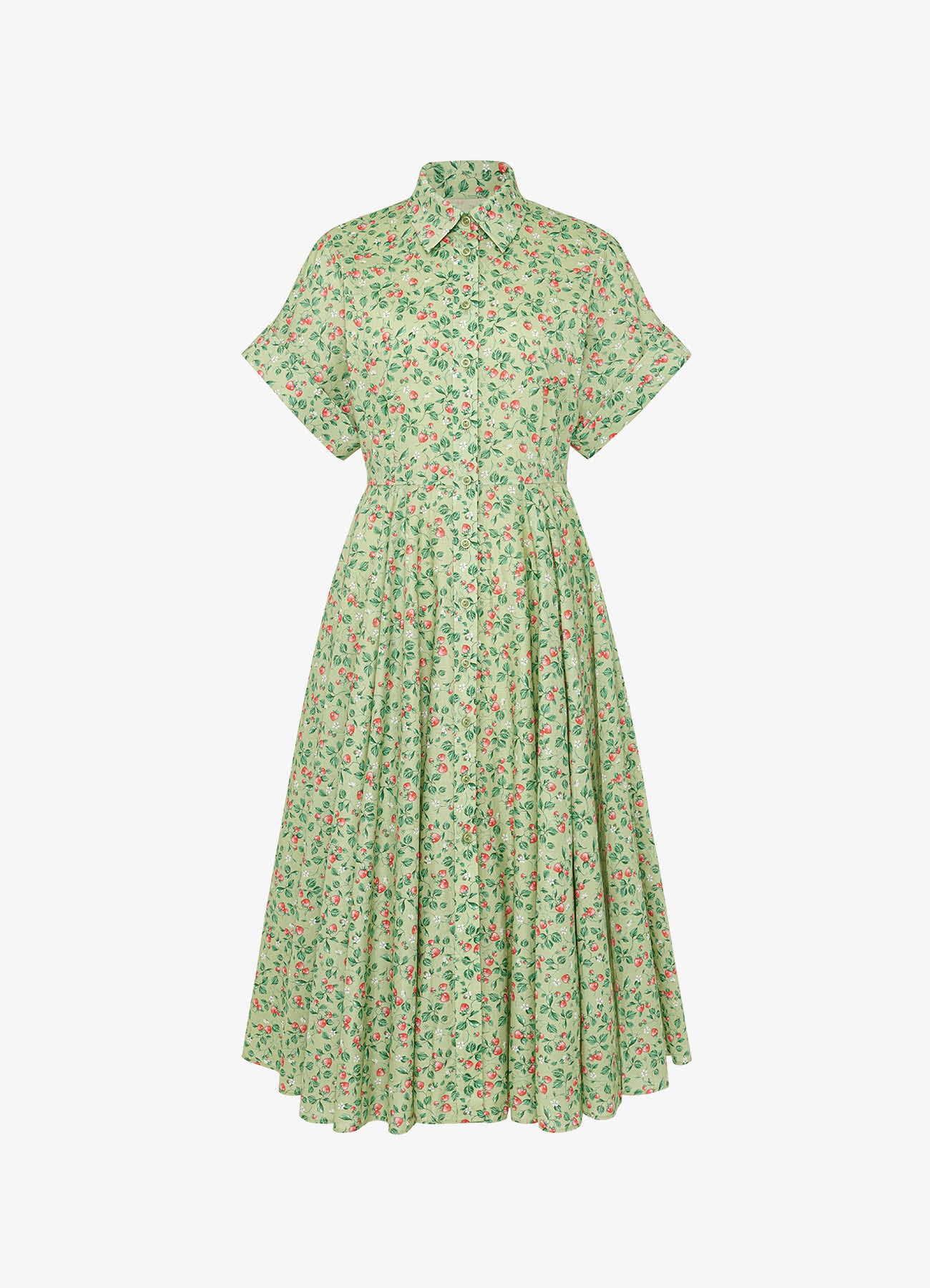Strawberry Field Batiste Dress (Green)